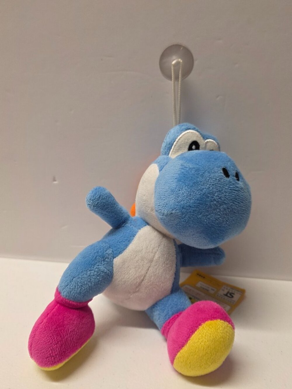 2007 Nintendo New Super Mario Bros DX Blue Yoshi Plush w/ Tag Suction Cup